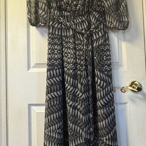 Coldwater Creek Elegant Gray and Black Dress